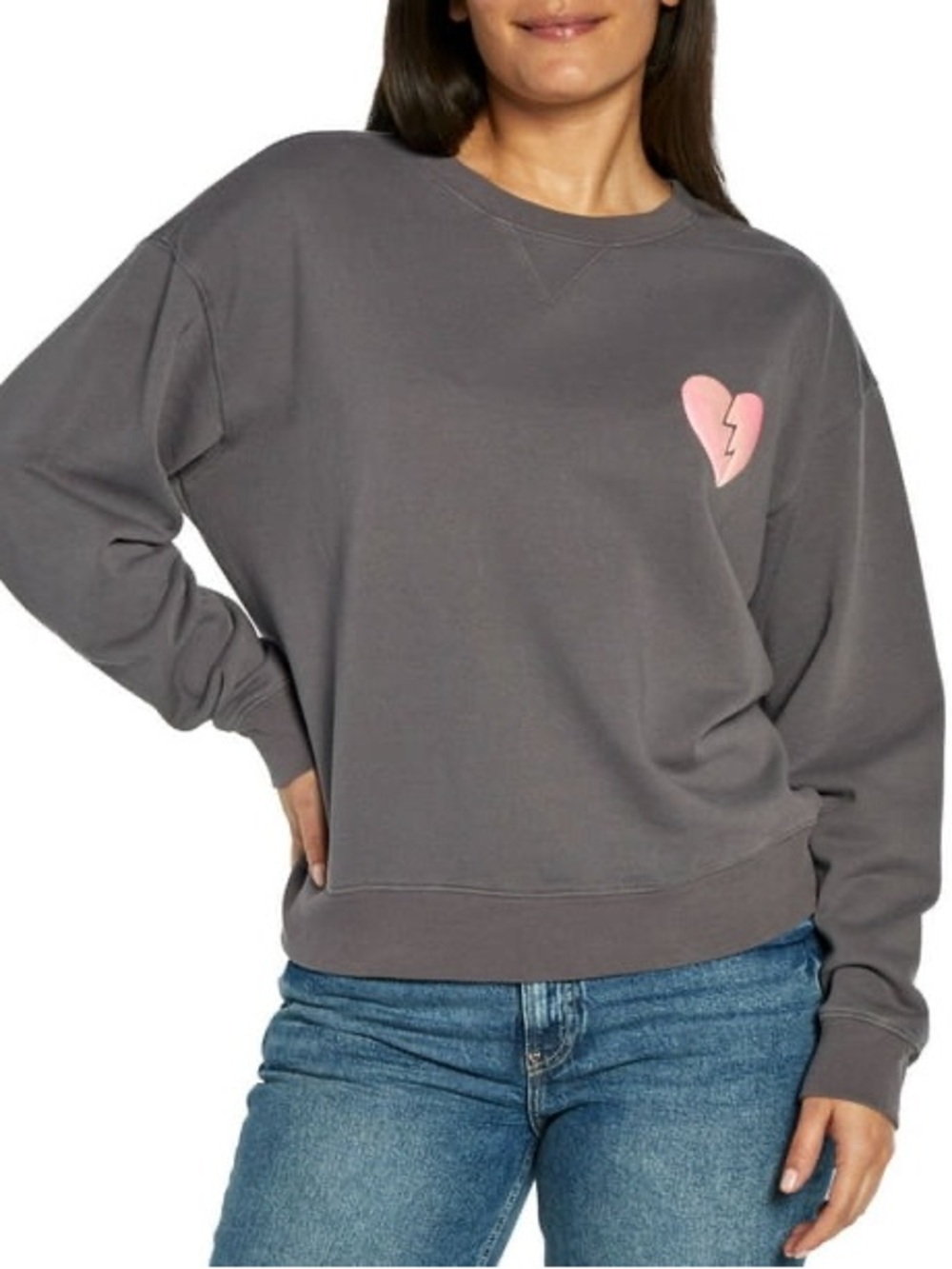 Wildfox Charcoal Gray Crewneck I Wish it Was Saturday Sweatshirt Size M